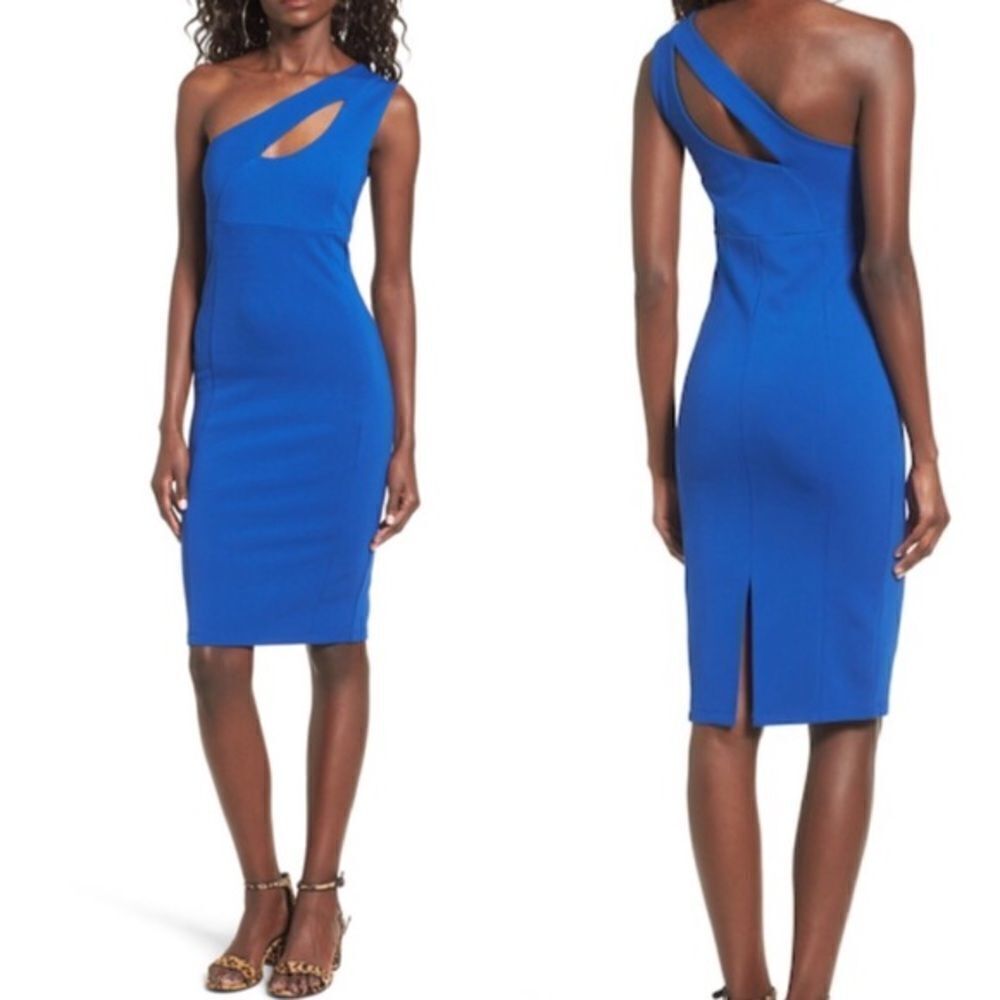 Felicity & Coco One Shoulder Body Con Dress Sz Medium Petite NWT